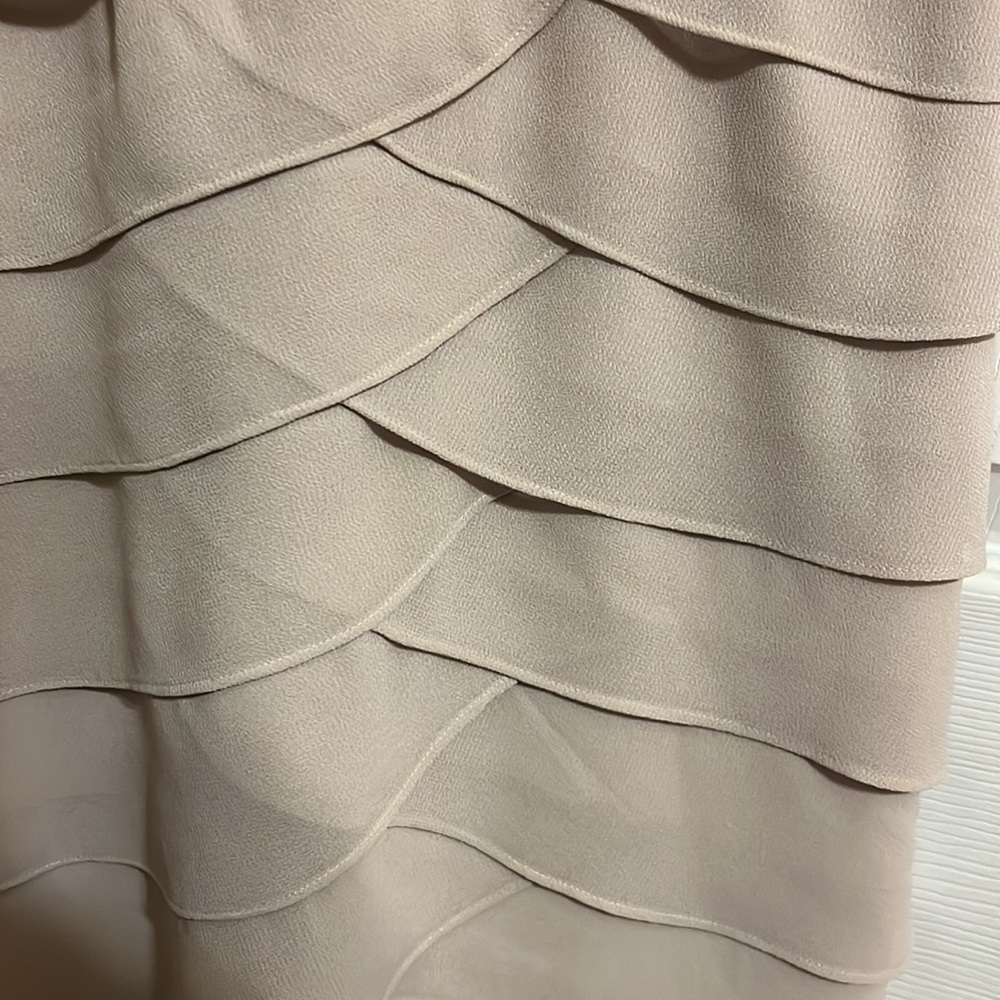 Beige Ruffles MIDI Dress - Picture 2 of 12